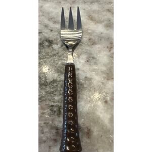 NEW Lot‎ of 4 Noritake Primastone 18-8 Brown Stainless Salad Forks 6 1/2" MCM